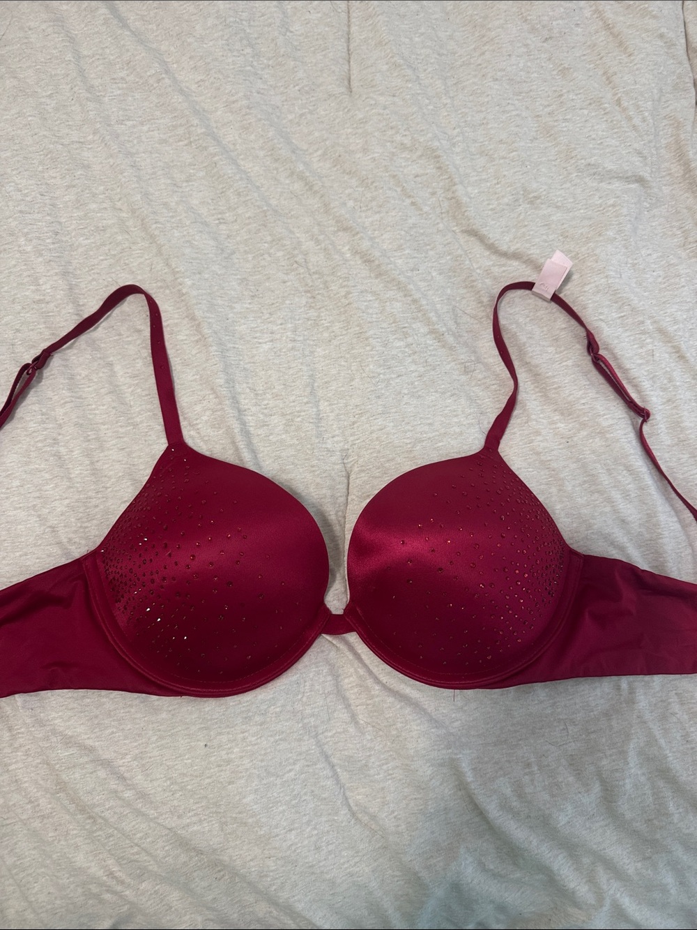Victoria's Secret Embellished Push-Up Bra - Wine